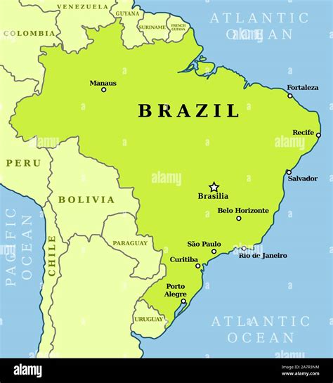 brasilien auf der karte